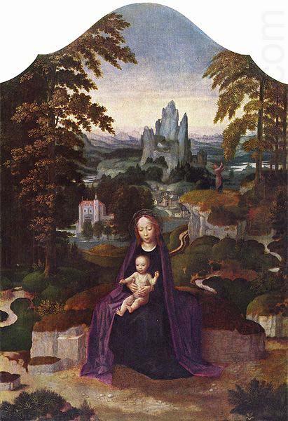 One of many versions of the Rest during the Flight to Egypt attributed to Isenbrandt., Adriaen Isenbrandt